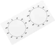 HALLMERS 2X Pair 120 Minute Oven Countdown Kitchen Cooking Timer Dial Decal Control Panel Labels (Black Print Clear Adhesive) Replacement Oven Sticker Grill Cooktop Stove Knob Counter