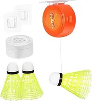 VINTORKY 1Set Badminton Rebound Trainer Indoor Shuttlecock Training Device for Play Easy Adhesive Mount Tailored Height for Beginners and Advanced Players