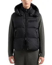 Emporio Armani Puffer Vest with Removable Hood