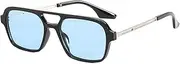 [HAOMAO] Vintage Rectangle Uv400 Square Sunglasses For Women And Men Candy Color Lens Outdoor Driving Shades Eyewear