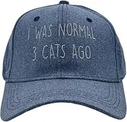 [Crazy Dog T-shirts] I Was Normal 3 Cats Ago Hat Funny Sarcastic Kitten Lovers Cap
