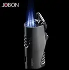 Luxury Jobon Powerful Triple Blue Jet Torch Windproof Turbo Cigarette Lighter