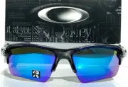 NEW Oakley Flak 2.0 XL Black POLARIZED PRIZM Sapphire Blue Lens Sunglass 9188-F7