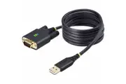 StarTech.com 6.6ft/2m USB to Null Modem Serial Adapter Cable, COM Retention, FTDI, RS232, Changeable DB9 Screws/Nuts, Windows/ma