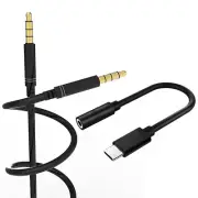 Metal Type-C to Chic 3.5MM Headphone Jack Adapter and AUX Cable for HTC U Ultra