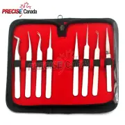Eyelash Extensions Jeweler Style Tweezers Kit 8 Pieces