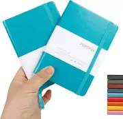 2 Pack Lined Pocket Journal Notebook Turquoise 160 Pages Small Hardcover