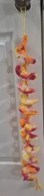 Crocheted Wind Spinner Wind Chime Multicolored