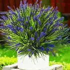 UV Resistant 22 Pcs Lavender Artificial Flowers for Outdoor Decor