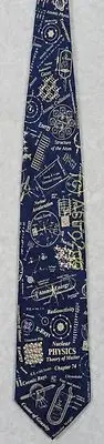 NUCLEAR PHYSICS ATOMIC RADIOACTIVE URANIUM Museum Artifacts Silk Necktie NEW!