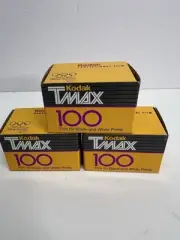 3 ROLLS Kodak TMax 100 Professional TMX 135-36 Film Exp 02/2002 SEALED BOXES