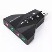 External 7.1 Channel USB 3D Sound Card Audio Laptop PC Computer Macbook Adapter