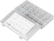 Double Wire Irrigation Hose Clamp, 250PCS Hose Tube Spring Clamp Small Size Galvanize Anti Corrosion with Storage Box for Automobile for Aviation