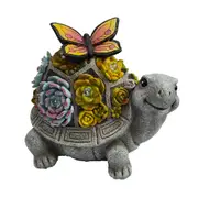 Solar Garden Lights Solar Garden Statue Tortoise Figurine with LED Lights