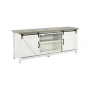Costway TV Cabinet Entertainment Unit Stand -White
