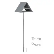 Bird Feeder with Ground Spike for Sparrows and Robins Modern Grey Aesthetic