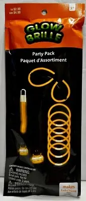Glow Grille Glow Stick PARTY PACK ~ ORANGE Color ~ Pendant, Lanyard, Glasses NEW