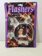 Vintage Sequin Tiara Flasher Twinkle Light Headband Halloween Costume Kmart 1990