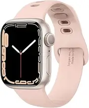 SPIGEN Silicone Fit Watch Band for Apple Watch Ultra 2/Ultra 49mm, Series 10 46mm, 9/8/7 45mm, SE2/SE/6/5/4 44mm, 3/2/1 42mm, Soft Flexible Adjustable Replacement Bands Smartwatch Strap Sport Wristband - Rose Gold