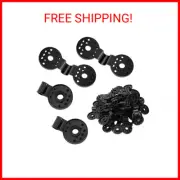 40 Piece Shade Cloth Plastic Clips Round Plastic Black Clips for Sun Shade Net,