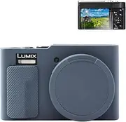 Rieibi TZ99 Camera case, Soft Camera Silicone Protective Case for Panasonic Lumix DC-TZ99, Accessories with 2 PCS Screen Protector, Lightweight - Navy Blue