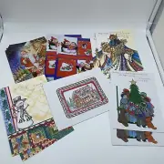 Mixed Lot of Holiday WInter Greeting Cards Crafting Junk Journal Ephemera Unused