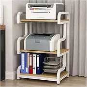 Printer Stand Printer Holder Printer Shelf 3 Tiers Wood Printer Stand Floor-Standing Printer Shelf Organizer Metal Frame for Fax Machine Scanner Files Office Printer Rack Printer Shelves (Color : D,