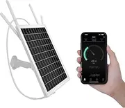 15W Solar Powered 4G LTE Modem Router, Outdoor Solar Powered WiFi Extender Signal Booster with SIM Card Slot, 50M WiFi Range, IP66 Waterproof, Long Endurance 24/7, 24000mAh Batteries