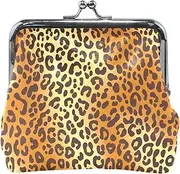 [ODAWA] Coin Purse, Colorful Cartoon Sun Kiss Lock Change Purse, Leopard Skin, one size, Leopard Skin