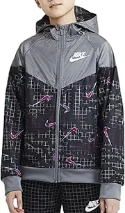 [Nike] Big Kids Youth Sportswear Windrunner Full Zip Hooded Shell Jacket (Large)