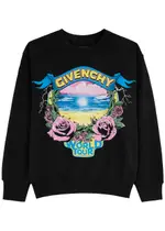 Givenchy World Tour Printed Cotton Sweatshirt - Black - M M