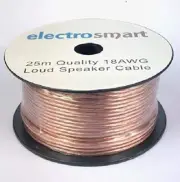 electrosmart 25m Quality 18AWG Loud Speaker Cable - Multi-Strand - Outside Dimen