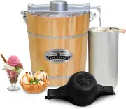 Old Fashioned 4 Quart Vintage Appalachian Wood Bucket Electric Ice Cream Maker M