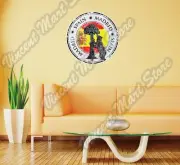 Madrid Spain Country Flag Stamp Wall Sticker Room Interior Decor 22"
