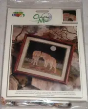 "Out of the Mist" Wolves at Night with Moon Counted Cross Stitch Kit