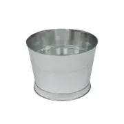 Handmade Galvanized Iron Ice Bucket - 26.5cm - Silver