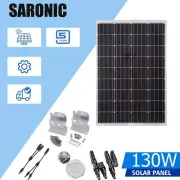 12V 130W Solar Panel Kit Battery Charger Power Mono Camping Caravan Boat