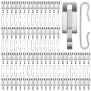 48 Pieces Heat Cable Roof Gutter Clips 1.8" De Icing Cable Christmas Wire Lig...