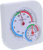 HIAKDOFT Thermometer Indoor Temperature Gauge Hygrometer Indoor House Temperature Monitor Indoor Thermostat Temperature Humidity Meter Outdoor Temperature Gauge White Plastic