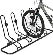 4 Floor Bike Rack, Safeguard Disc Brakes & Derailleurs Design, Waterproof Bicycle Stand Indoor/Outdoor/Garage Use, Fits 12"-29" Tires