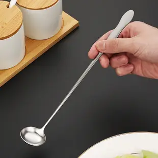 不鏽鋼長柄攪拌匙 葫蘆勺 吃到飽廳調料勺子 量油勺 調酒勺 深罐果汁蜂蜜勺