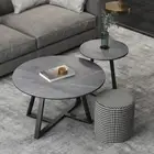 Mordern Nesting cross-legged Marble top Coffee Table Living Room Center Table