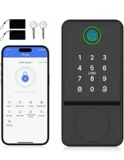 Smart Door Lock Keyless Entry with Fingerprint Touchscreen Keypad APP IC Card