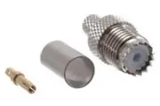 1 PIECE - CES - MINI UHF FEMALE CRIMP-ON COAXIAL RF CONNECTOR RG58U # 622735