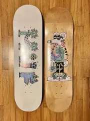 NEW HUF x Steven Harrington 8.25" Doobie Skate Rat Skateboard Deck Bundle White