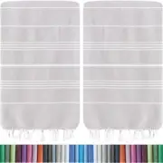 Turkish Beach Towels, 2 Pack Extra Large Beach Towel, Oversized Sand Free Qui...