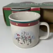 Royal Seasons 4 Stoneware Mugs Snowmen