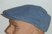 STETSON driving Cap hat lt blue MEDIUM