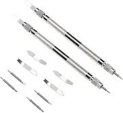 [TOOLSGO] 2 Piece Watch Fork Hand Repair Tool Set Double Headed Alloy Steel for Changing Strap Adjustment Replacement Size