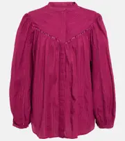 [Marant Etoile] Marant Etoile Leonard cotton-blend shirt AU 6 pink